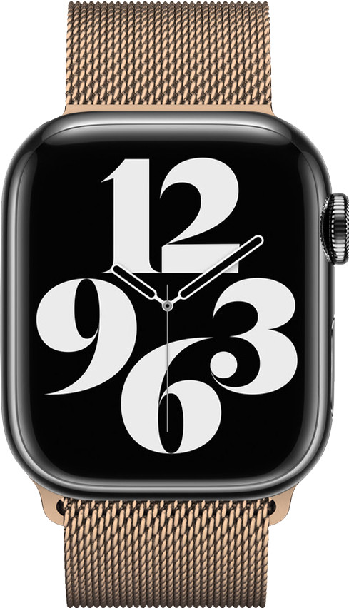 BlueBuilt Milanees Bandje Goud voor Apple Watch 40/41/42 mm detail