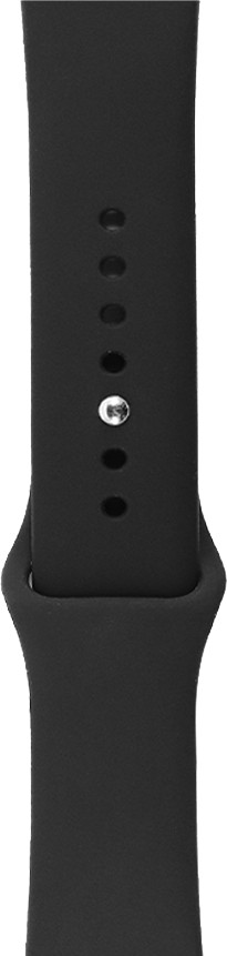 BlueBuilt Siliconen Bandje Zwart voor Apple Watch 44/45/46mm achterkant