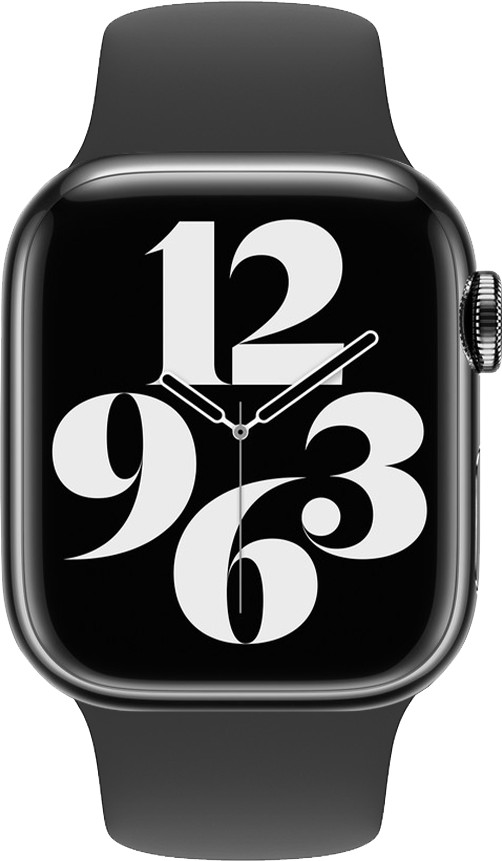 BlueBuilt Siliconen Bandje Zwart voor Apple Watch 44/45/46mm null