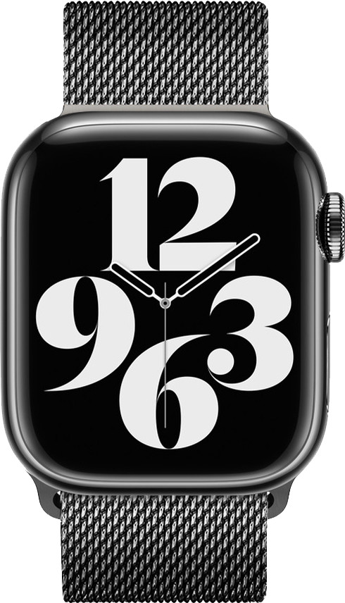 BlueBuilt Milanees Bandje Zwart voor Apple Watch 44/45/46 mm detail