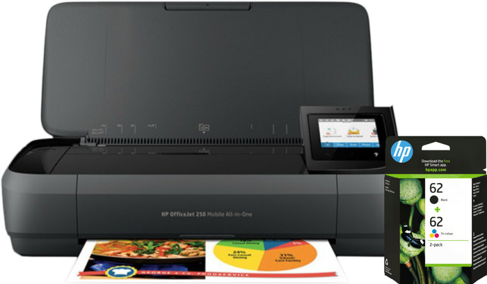 HP OfficeJet 250 Mobile Printer + 1 Set Extra Cartridges Main Image