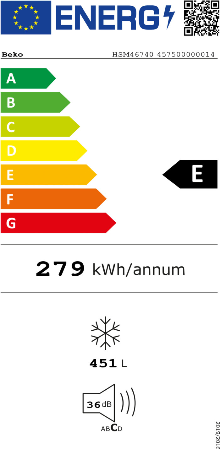 Beko HSM46740 energielabel