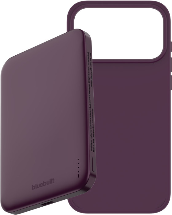 BlueBuilt MagSafe Hoesje iPhone 18/17 Pro Max Paars + Powerbank 5.000 mAh Paars Main Image