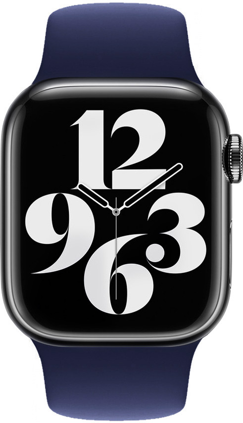 BlueBuilt Silicone Watch Strap Blue for Apple Watch 44/45/46mm detail