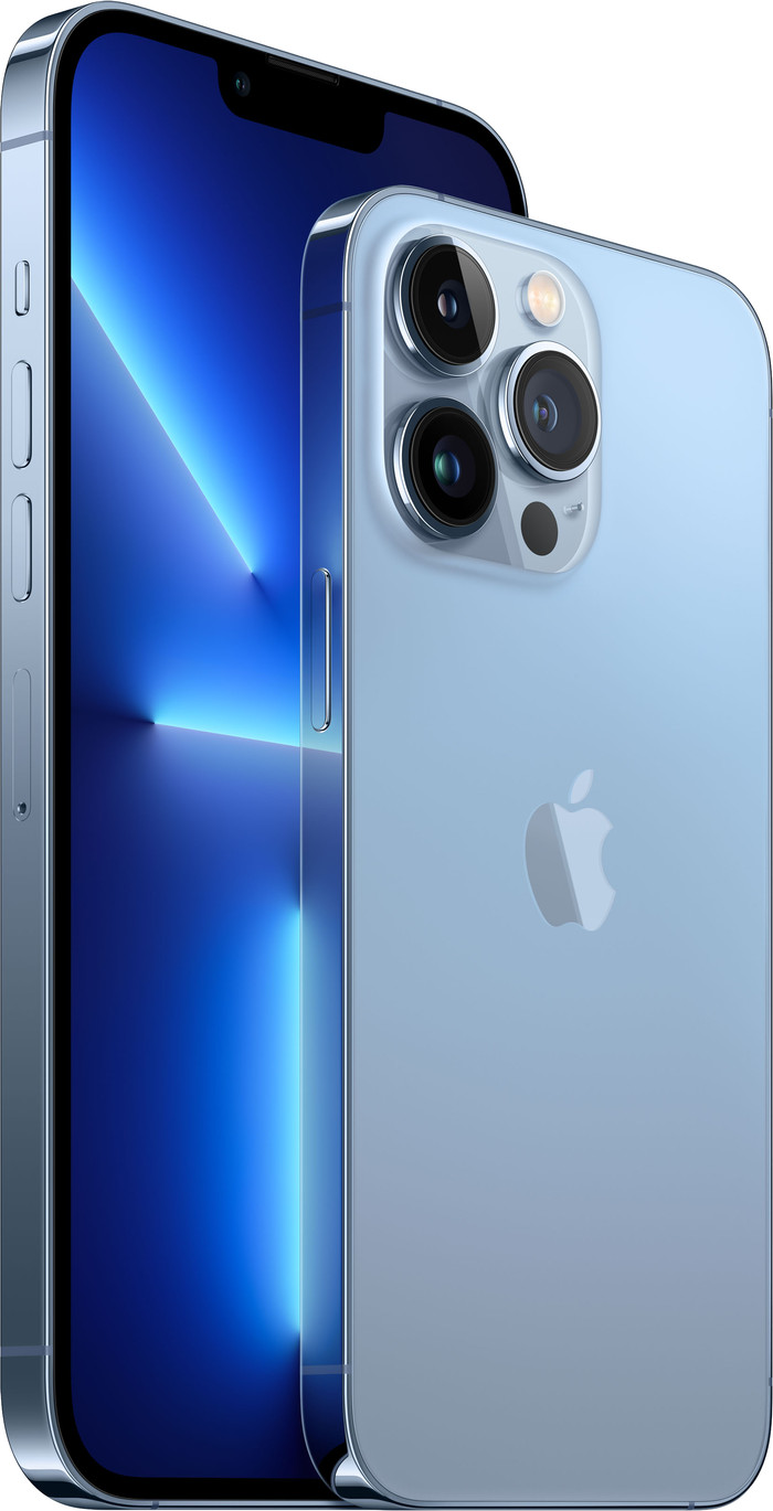 iPhone 13 Pro 128 Go Bleu Reconditionné (Légères Traces d'Utilisation) côté gauche