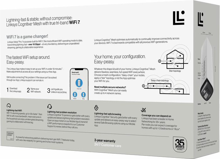 Linksys Velop Pro 7 2-pack packaging