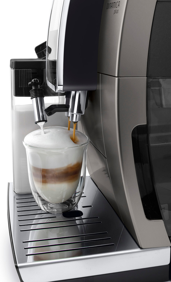 De'Longhi Dinamica Plus Koffiemachine - Cappuccino Met LatteCrema Systeem - Titanium/Zwart