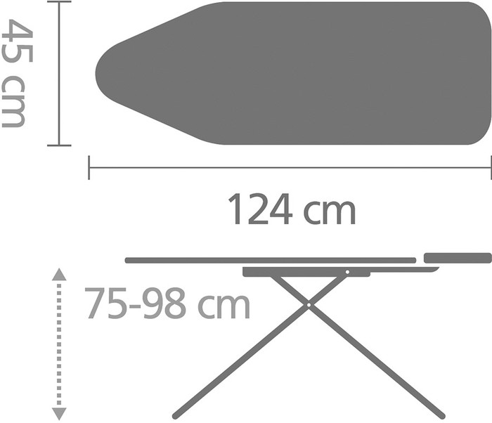 Brabantia Ironing Board C 124x45cm Spring Bubbles visual supplier