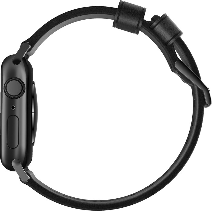 Nomad Apple Watch 44/45/46/49 mm Leren Bandje Zwart null