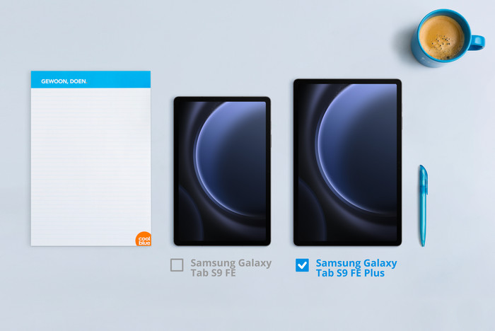 Samsung Galaxy Tab S9 FE Plus 256GB Wifi en 5G Grijs + Samsung Oplader visual Coolblue 1