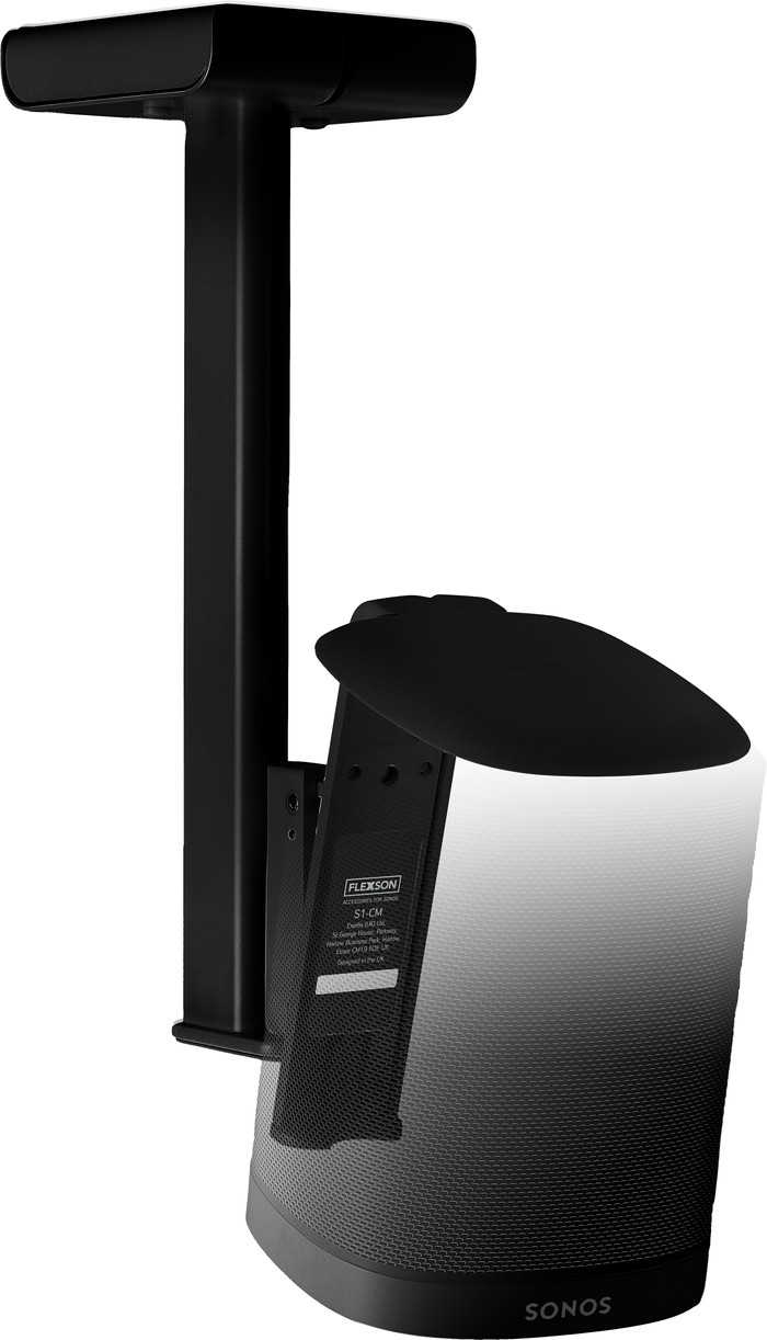 Flexson Era 100 Support de Plafond Noir détail
