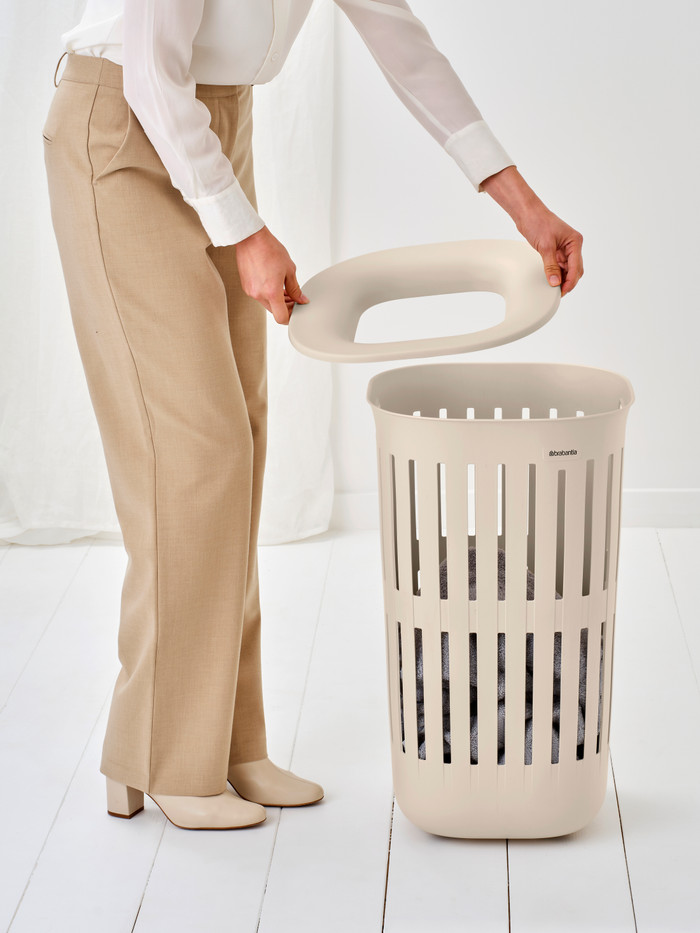 Brabantia Collect-It Laundry Basket 55L - Set of 2 - Beige product in use