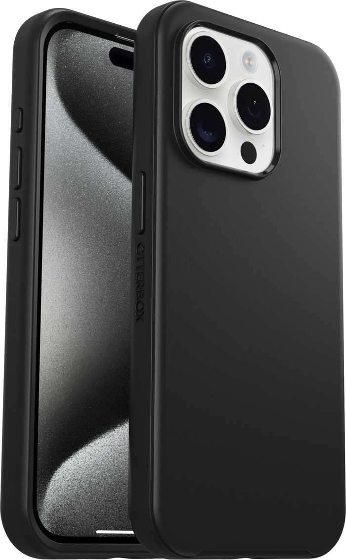 Otterbox Symmetry Apple iPhone 15 Pro Back Cover Zwart rechterkant