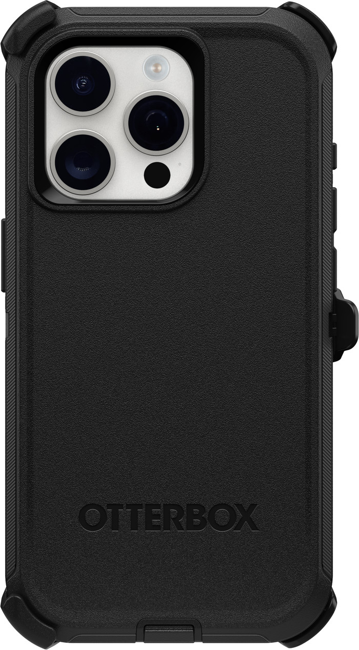 Otterbox Defender Apple iPhone 15 Pro Back Cover Zwart achterkant