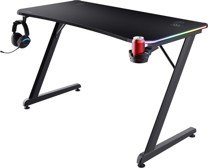 Trust GXT709 Luminus RGB Game Bureau Zwart detail