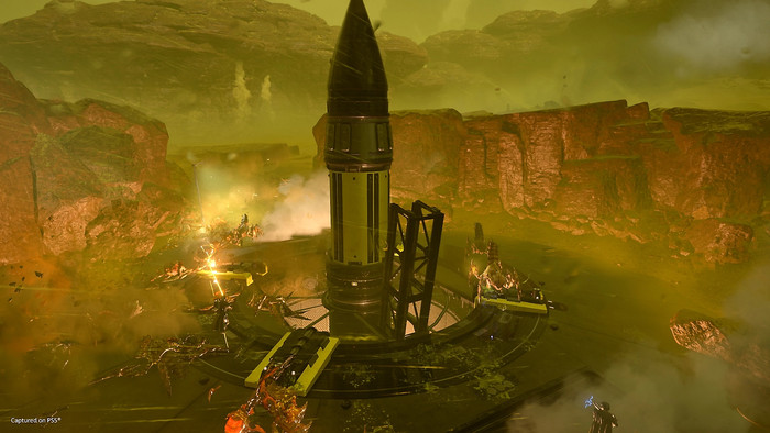 Helldivers 2 PS5 product in gebruik