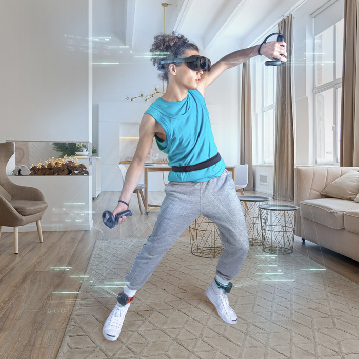 HTC Vive Ultimate Tracker Kit 3+1 product in gebruik