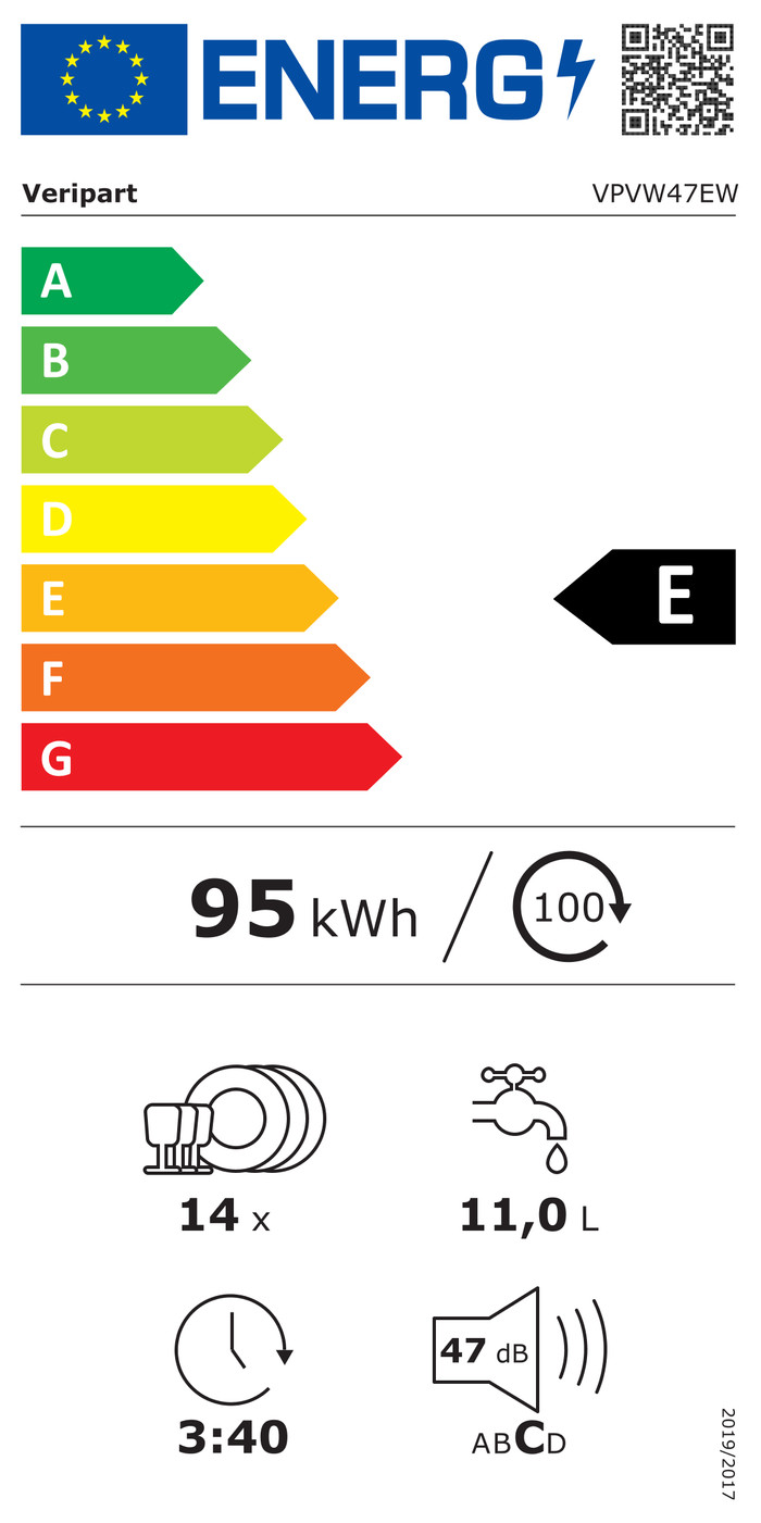 Veripart VPVW47EW energy label