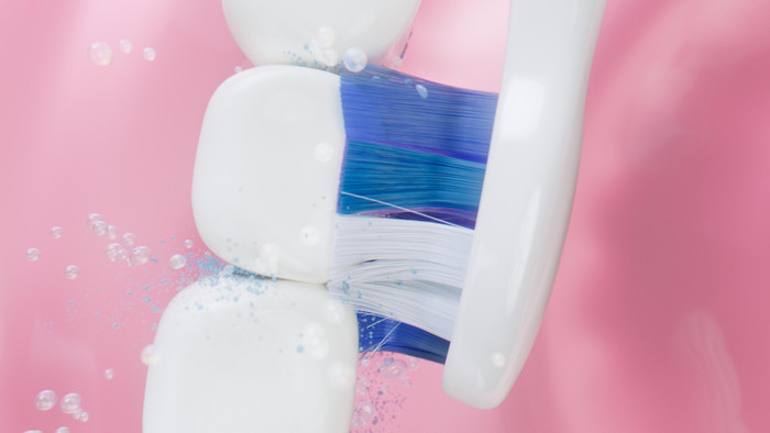 Philips Sonicare Optimal Sensitive HX6054/10 (4 stuks) product in gebruik