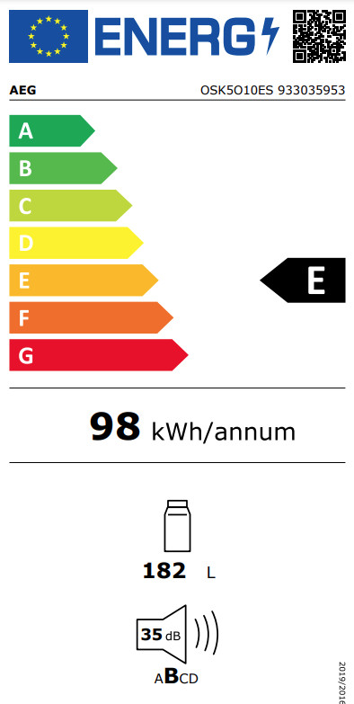 AEG OSK5O10ES energielabel