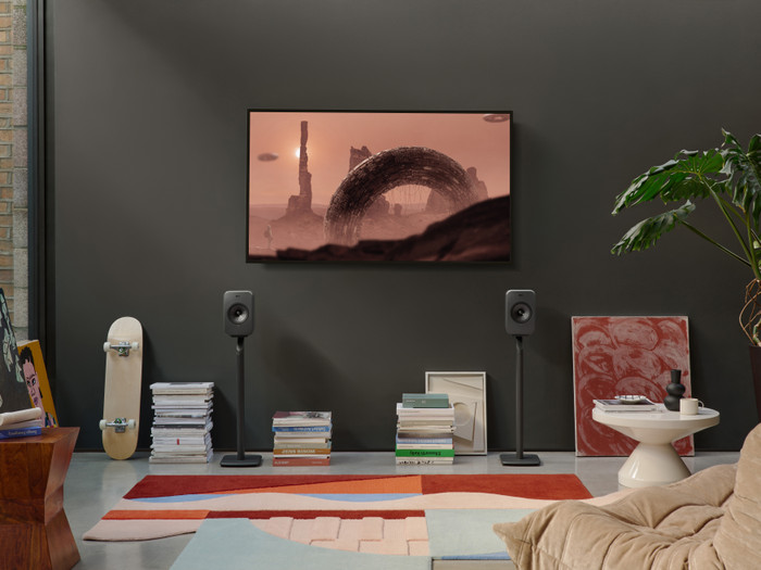 KEF LSX II LT Gray product in use
