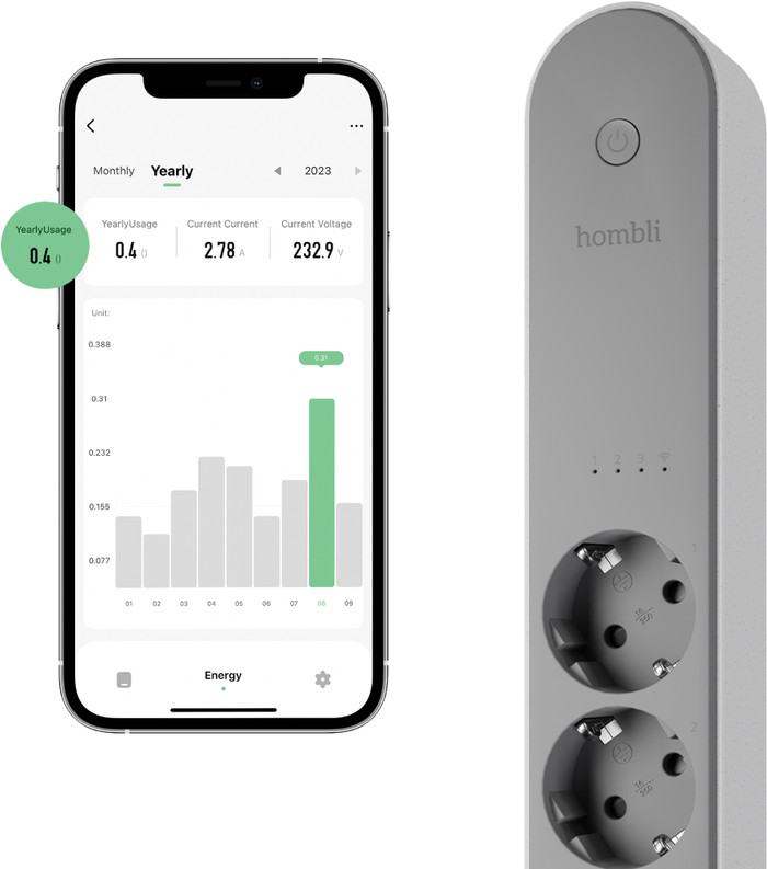 Hombli Smart Power Strip product in use