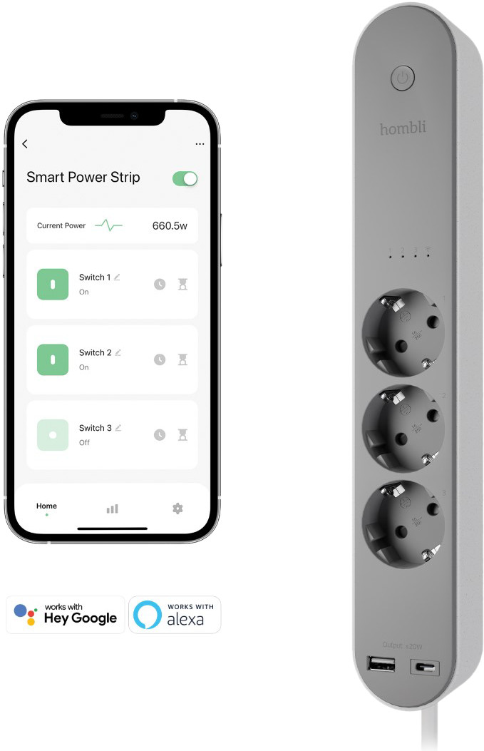 Hombli Smart Power Strip product in use