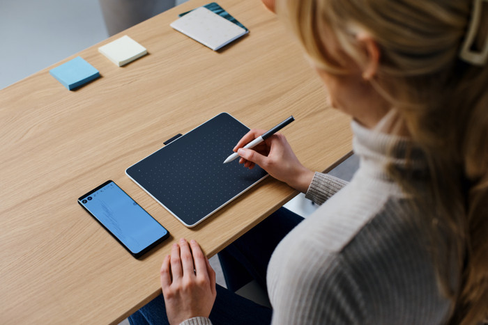 Wacom One M product in gebruik