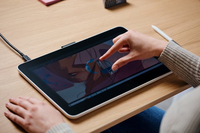 Wacom One 13 Touch product in gebruik