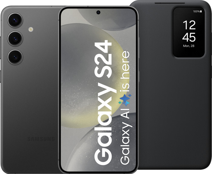 Samsung Galaxy S24 256GB Zwart 5G + Smart View Book Case Zwa Main Image