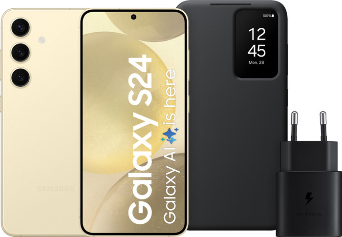 Samsung Galaxy S24 128GB Geel 5G + Accessoirepakket Main Image