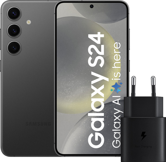 Samsung Galaxy S24 256GB Zwart 5G + Samsung Snellader 25 Watt Main Image