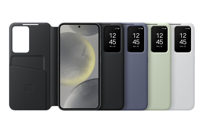 Samsung Galaxy S24 256GB Gray 5G + Smart View Book Case White front