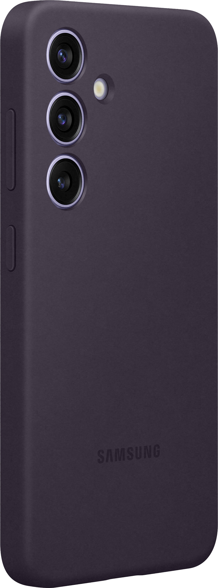 Samsung Galaxy S24 Siliconen Back Cover Donkerpaars linkerkant