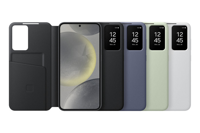 Samsung Galaxy S24 Plus Smart View Book Case Zwart voorkant