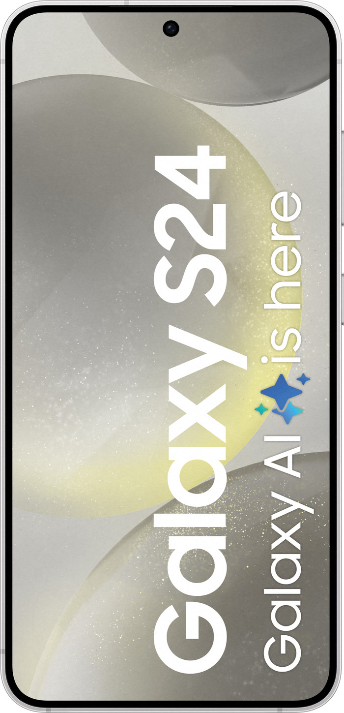 Samsung Galaxy S24 256GB Grijs 5G + Samsung Snellader 25 Watt voorkant