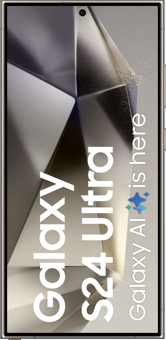 Samsung Galaxy S24 Ultra 512GB Grijs 5G + Samsung Snellader 25 Watt Zwart voorkant