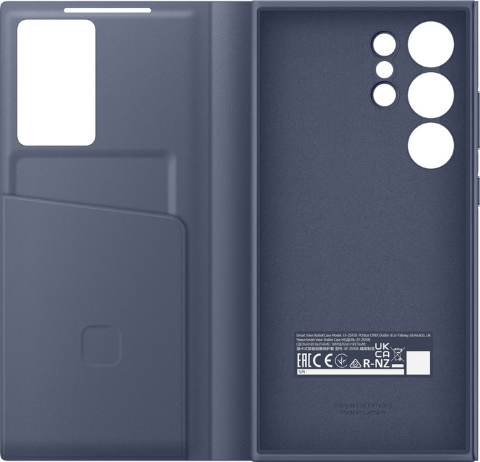Samsung Galaxy S24 Ultra Smart View Book Case Paars achterkant