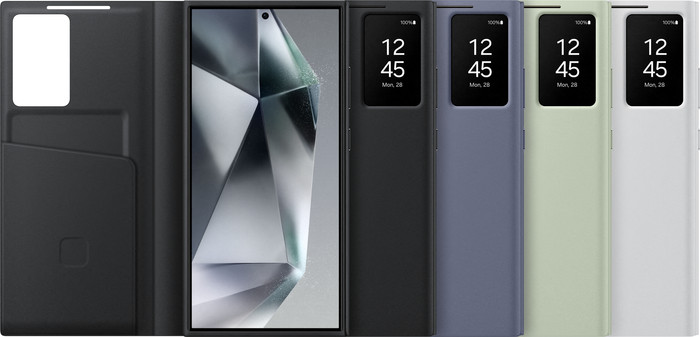 Samsung Galaxy S24 Ultra Smart View Book Case Paars voorkant