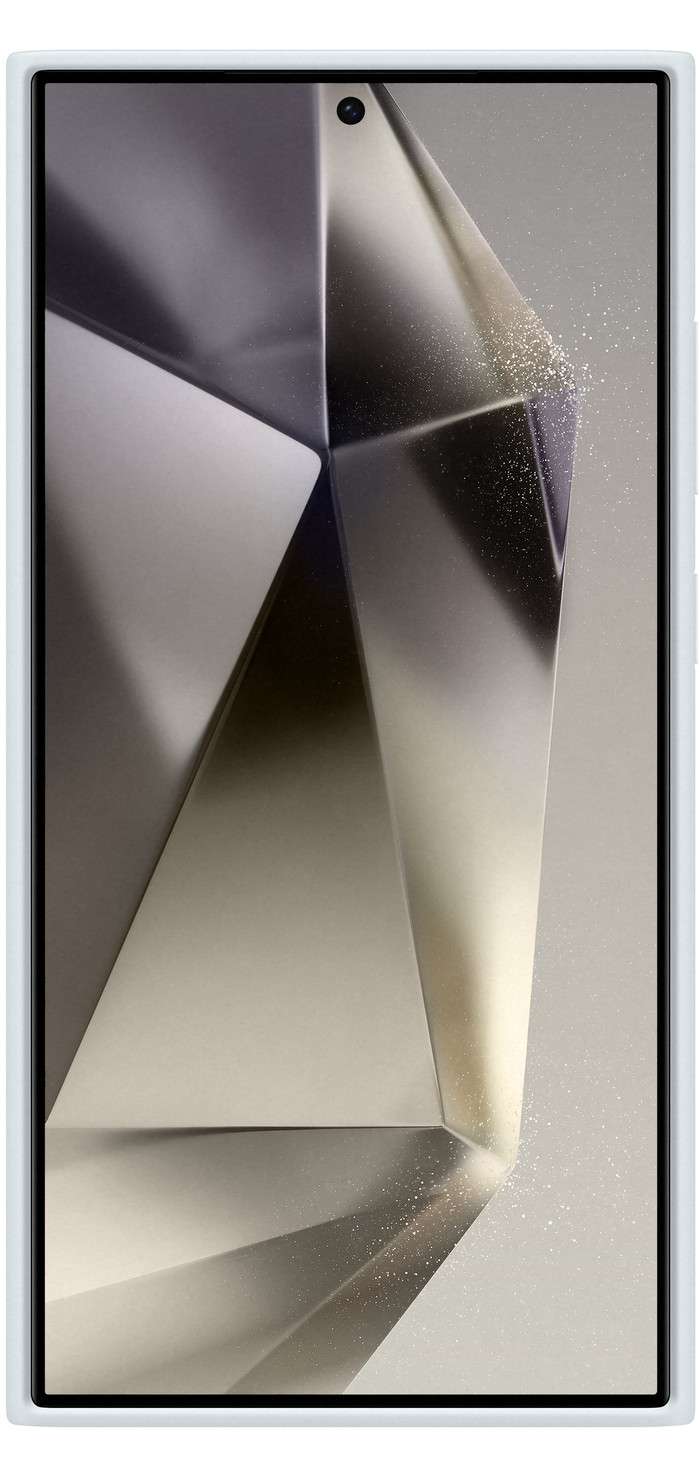 Samsung Galaxy S24 Ultra Siliconen Back Cover Wit voorkant