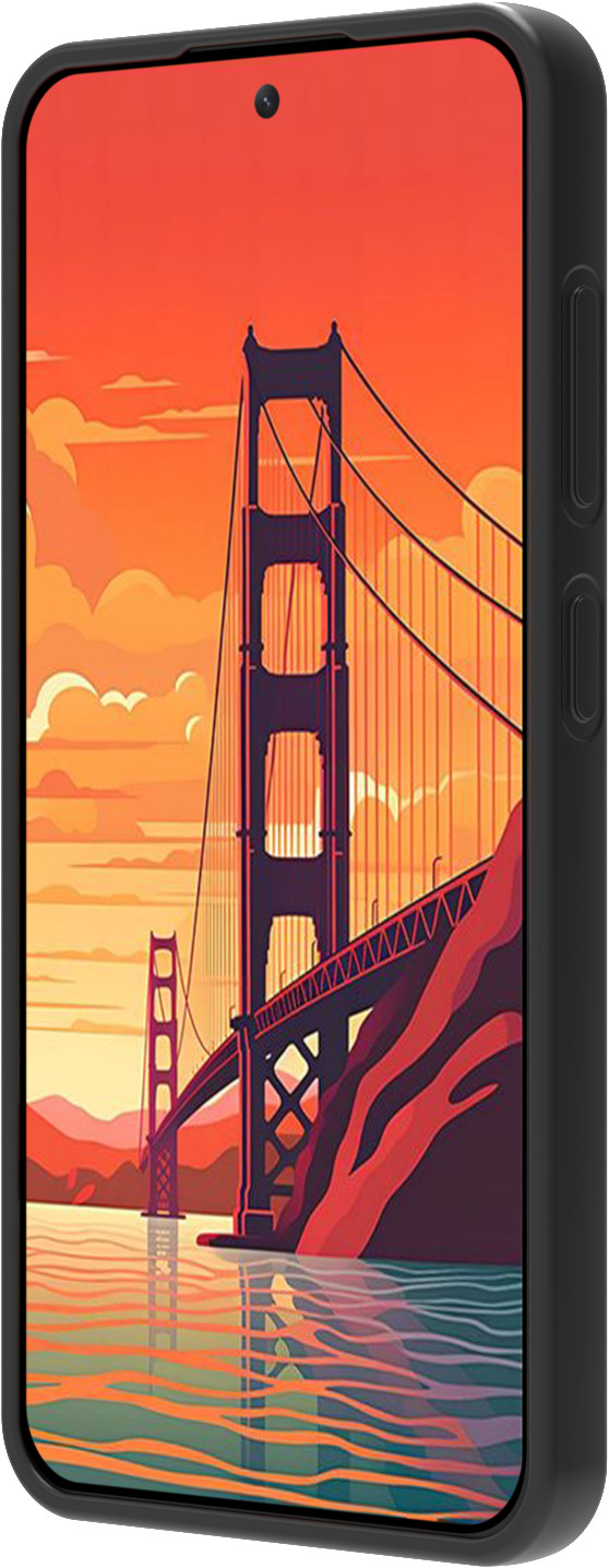 BlueBuilt Samsung Galaxy S24 Back Cover Zwart linkerkant