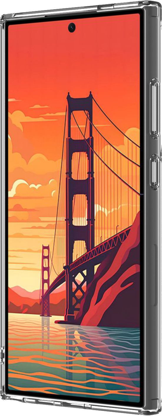 BlueBuilt Protective Back Cover Samsung Galaxy S24 Ultra Transparant linkerkant