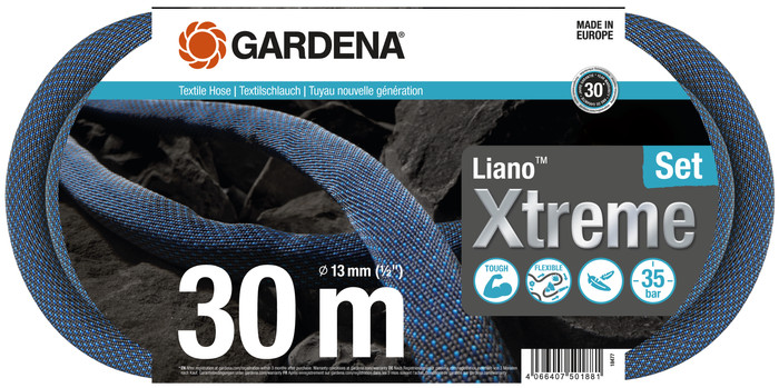 Gardena Tuyau en Textile Liano Xtreme 30 m Set avant
