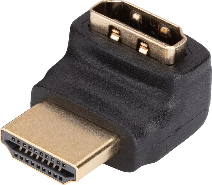 BlueBuilt HDMI Kabel 4K 120Hz / 8K 60Hz Nylon 3 Meter + 90° adapter detail