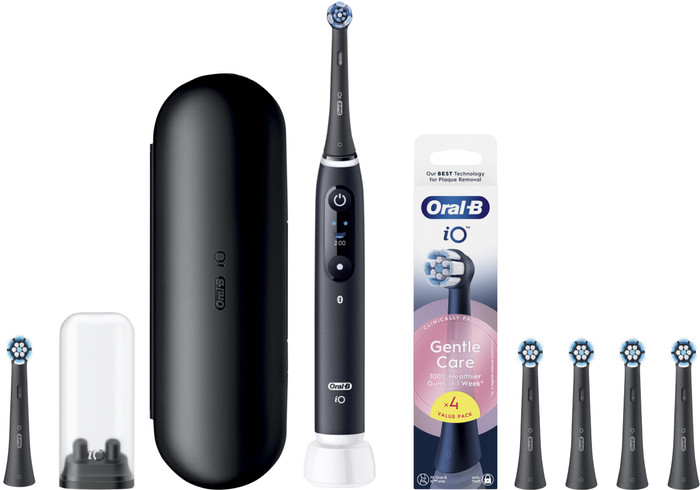 Oral-B iO 6N Zwart + 4 opzetborstels voor gevoelig tandvlees Main Image