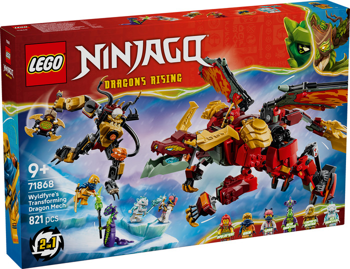 LEGO Ninjago Wyldfyre's Transformerende Drakenmecha 71868 verpakking