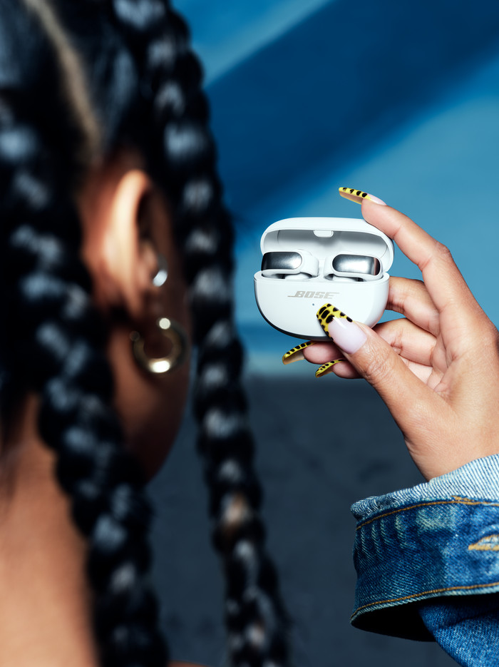 Bose Ultra Open Earbuds White product in use