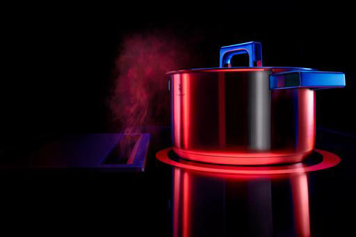 WMF Ultimate Cool Pannenset 5-delig + glazen deksel product in gebruik