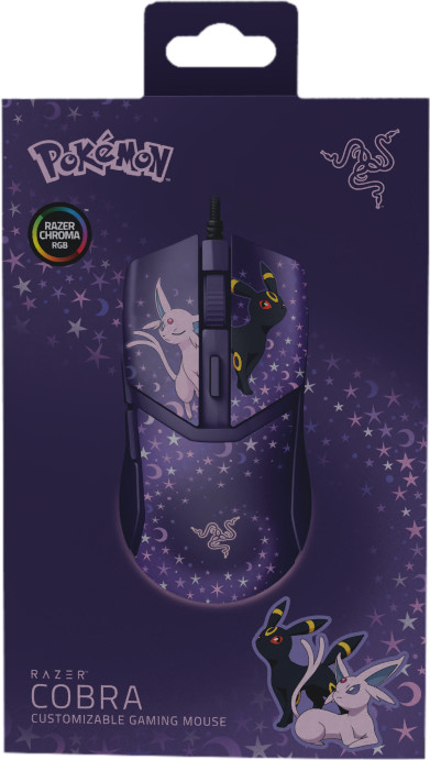 Razer Cobra Bedrade Gaming Muis - Pokémon Espeon/Umbreon Edition verpakking