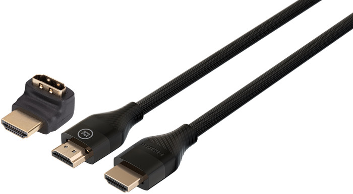 BlueBuilt HDMI Kabel 4K 60Hz Nylon 1.5 Meter + 90° adapter Main Image